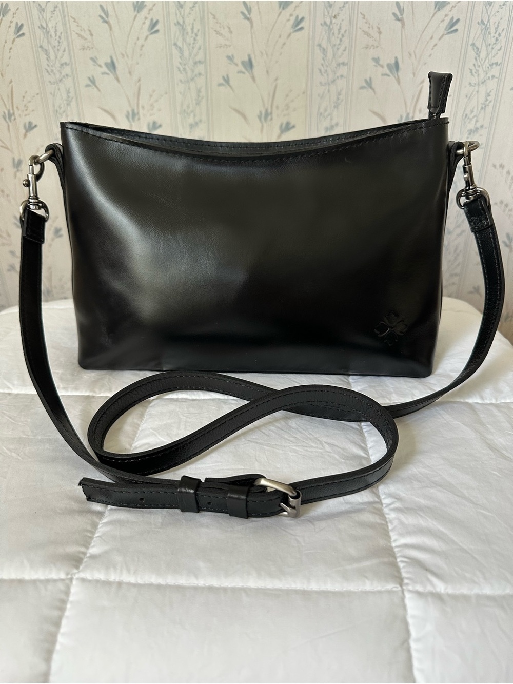 Patricia Nash Black Smooth Leather Crossbody